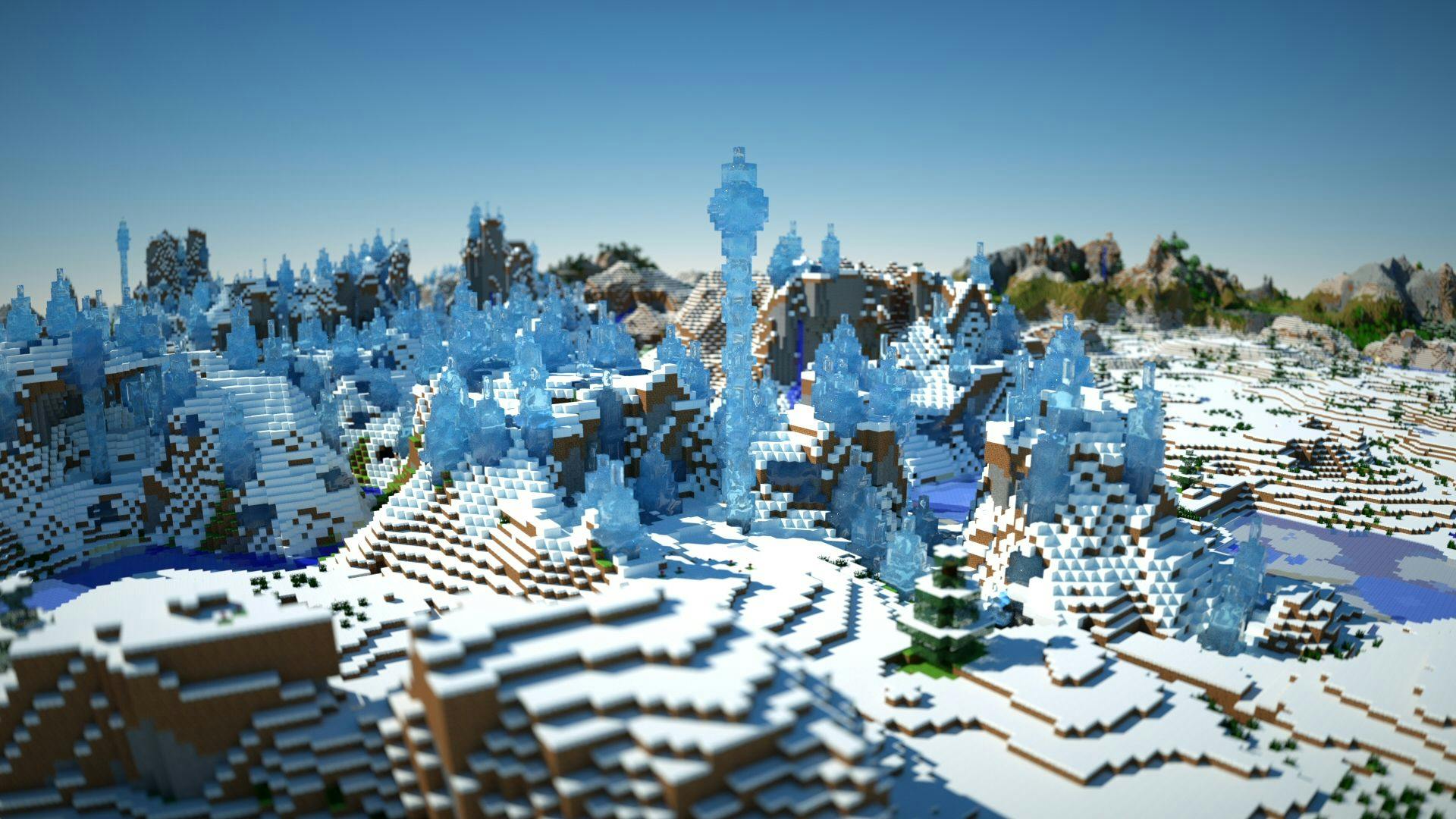 Minecraft Winter Background